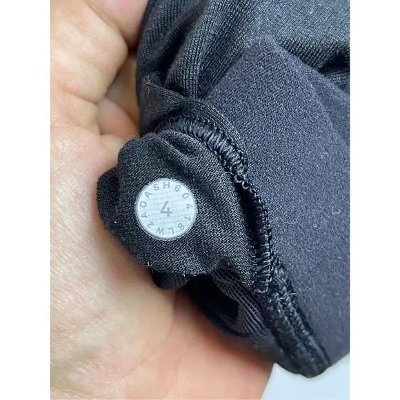 Lululemon Flow Y Bra Nulu Light Support A-C Cups Sports Bra Black Sz 4 Racerback - Picture 6 of 8